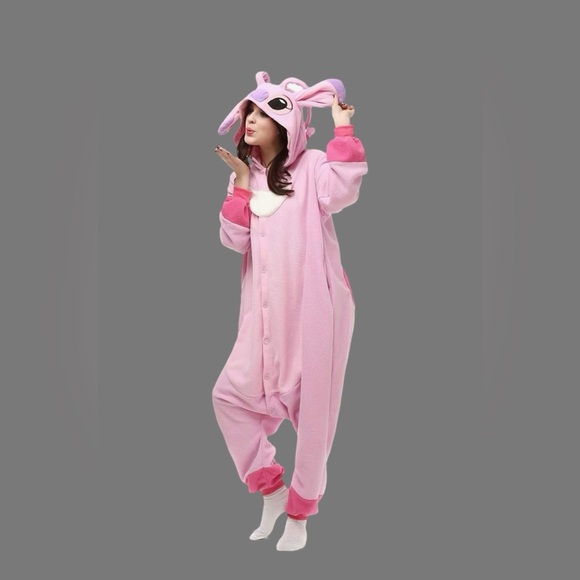Lilo & Stitch Onesie Halloween Costume Pink Adult Size Medium. - Picture 11 of 14